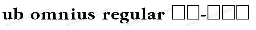 ub omnius regular 字体字体转换